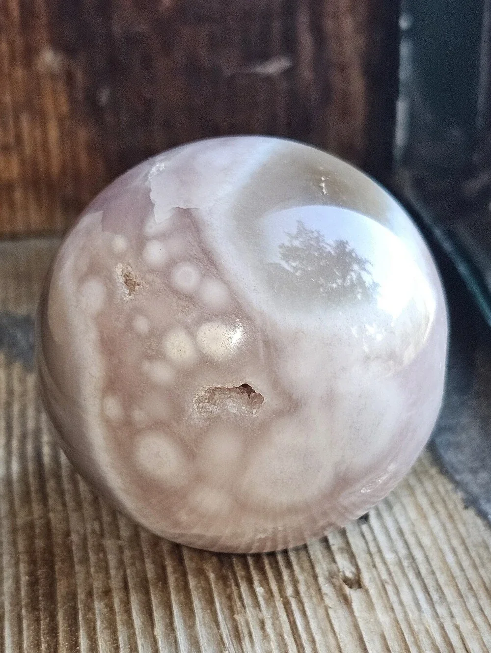 AAA Pink Amethyst Crystal Sphere 3D Flower Agate Inclusions Madagascar Stunning